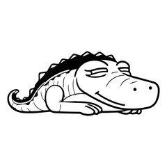 Crocodile icon. Cartoon illustration of crocodile vector icon for web