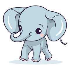 Obraz na płótnie Canvas Cute cartoon elephant of a cute baby elephant.