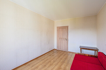 standard interior apartment. living room with sofa