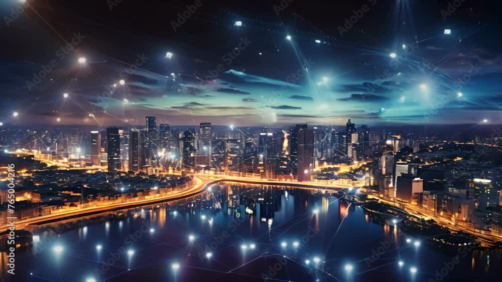 Poster wireless network, high speed internet, cloud computing or connect diagram technology, data storage, 