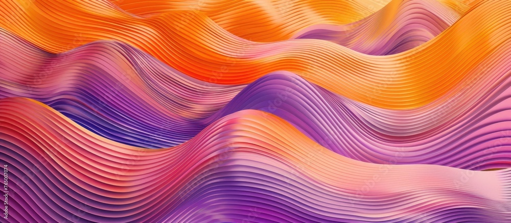 Poster an abstract background featuring a variety of bright colors with curved lines and undulating waves