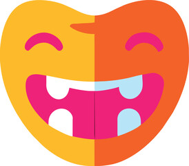 teeth emoji, icon colored shapes