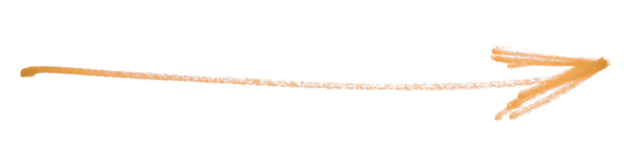 Orange arrows isolated on transparent background