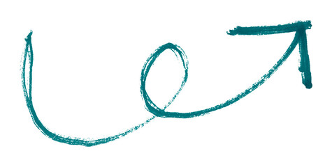 Green arrows isolated on transparent background