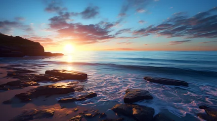 Photo sur Plexiglas Coucher de soleil sur la plage Beautiful sunset on the beach