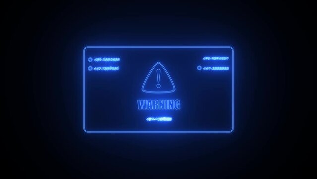 computer screen with programming code and an alert message, concept of computer security, warning , cyber warning, malware or hacker attack