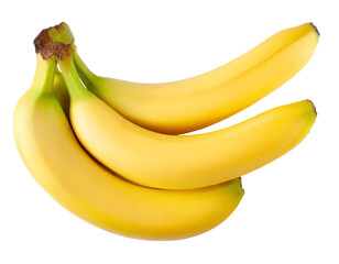 A branch of ripe fresh bananas. Cutting contour