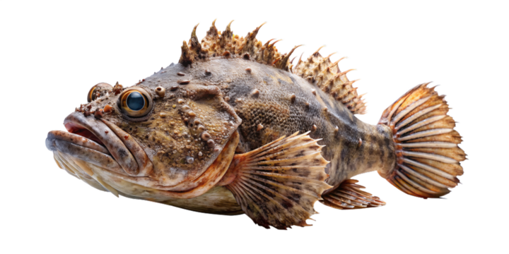 A dangerous stonefish with aggressive posture and spines

A dangerous stonefish with aggressive posture and spines
