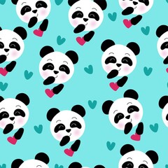 seamless pattern with panda