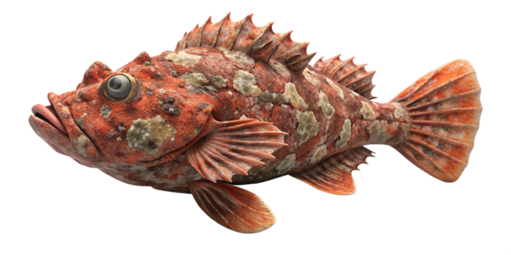 A dangerous stonefish with aggressive posture and spines

A dangerous stonefish with aggressive posture and spines

