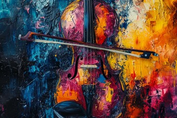 Captivating Violin music concert. Art education. Generate Ai