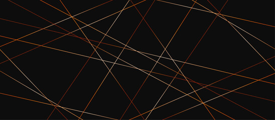 Abstract red and gold lines on black background. Luxury black background paper cut style with black and gold line. triangles background modern design. Vector illustration.	
