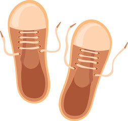 Sneakers cartoon icon. Hiking sport shoes pair