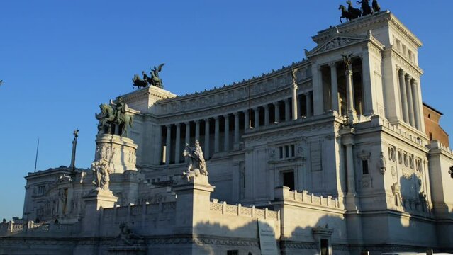 Piazza Venezia is central hub of Rome, Italy