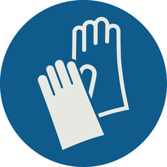 OBLIGATION SIGN PICTOGRAM, WEAR PROTECTIVE GLOVES ISO 7010 - M009.eps