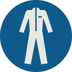 OBLIGATION SIGN PICTOGRAM, WEAR PROTECTIVE CLOTHING ISO 7010 - M010.eps