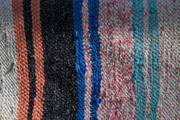 Obraz premium multicoloured homespun texture carpet