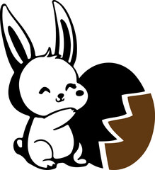 Obraz na płótnie Canvas easter bunny with a egg