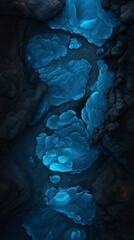 Fototapeta premium Blue abstract lava stone texture background