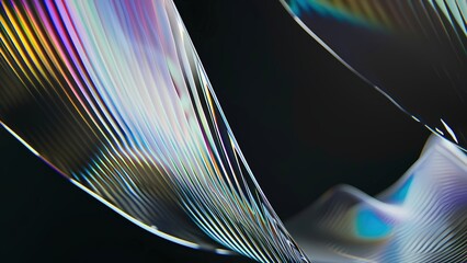 C4D style colourful curved glass creative background