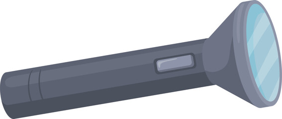 Electric torch lamp. Pocket flashlight cartoon icon © ssstocker