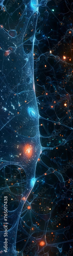 Aufkleber a networks nerve center, alive with the ebb and flow of glowing data