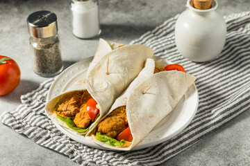 Healthy Homemade Fried Chicken Wrap