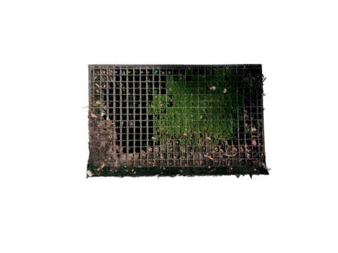 Grate on the pavement