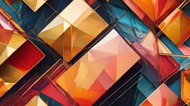 Abstract Modern geometric Backgrounds. Abstract  Backgrounds design. AI generated image