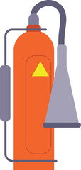 Fire extinguisher color icon. Danger protection equipment
