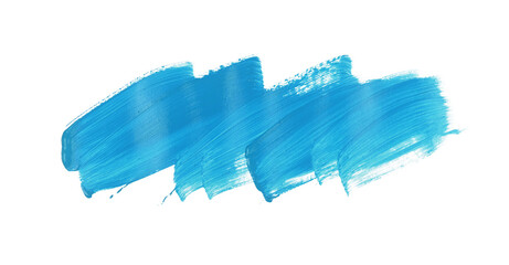 Blue brush watercolor painting isolated on transparent background. watercolor png.