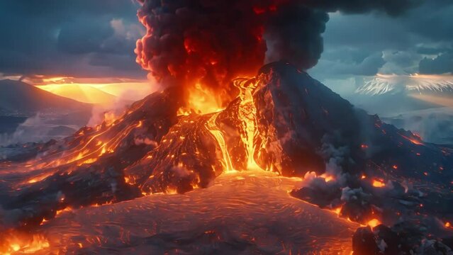 amazing volcanic eruption, 4k footage, videos, video clips, short videos