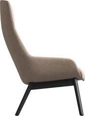 Side view of modern sand armchair