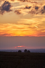 Sonnenuntergang am Haarstrang, Ense-Ruhne, Soester B&ouml;rde, Kreis Soest, 2023 