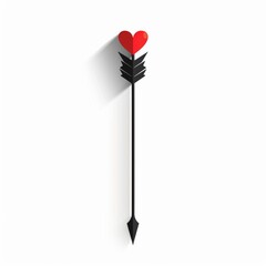 Cupid’s arrow with heart symbolize love