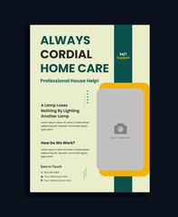 Elegant Concept Home Care Services Flyer Templates