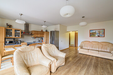 standard interior apartment. living room with sofa