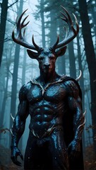 Fototapeta premium Sovereign of the Starlit Antlers