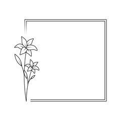 Floral frame. Wedding invitation frame vector design	
