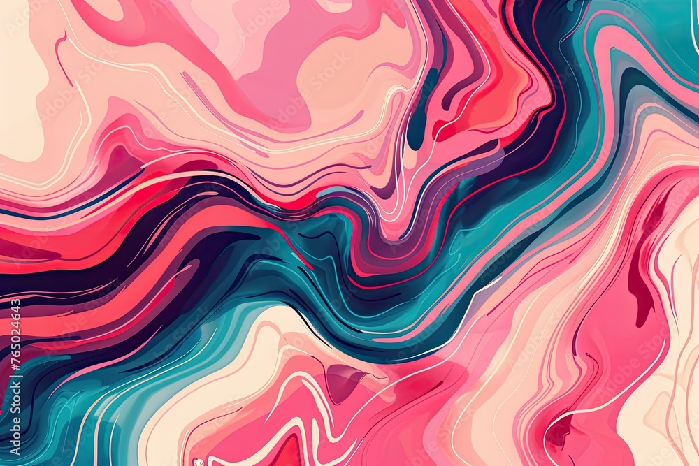 Aufkleber abstract colorful background with seamless waves pattern and lines. resembles marble floor tiles in 
