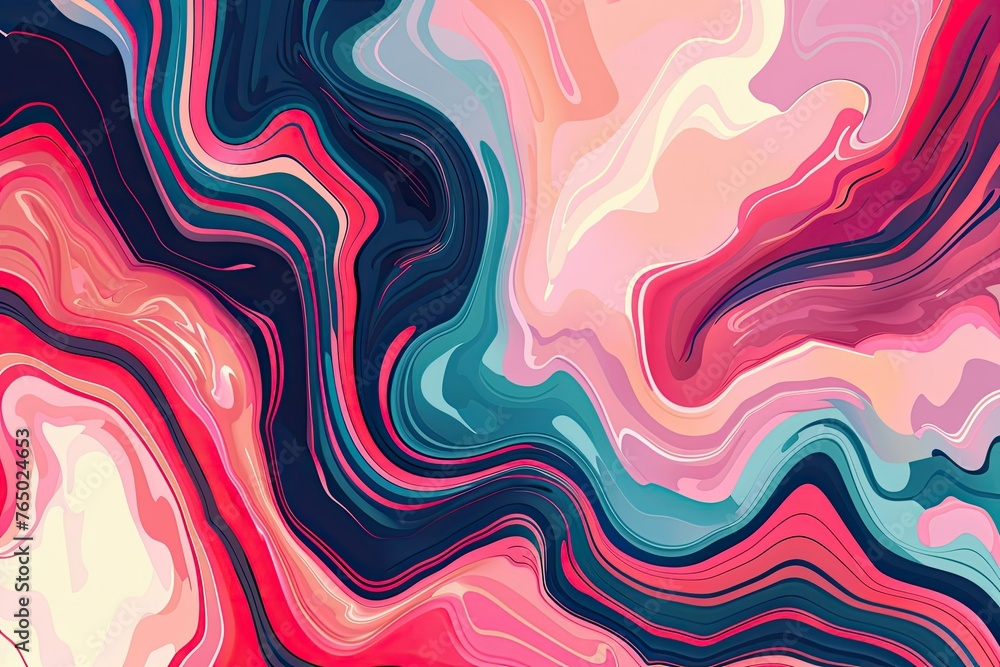Aufkleber abstract colorful background with seamless waves pattern and lines. resembles marble floor tiles in 