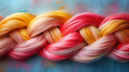Twisted Multi-Hued Ropes. A Lively and Dynamic Abstract Textured Background