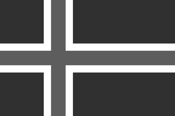 Norway flag - greyscale monochrome vector illustration. Flag in black and white