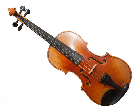 Violin on a white background.