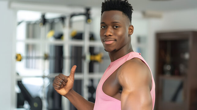 Handsome african american young man ready for workout