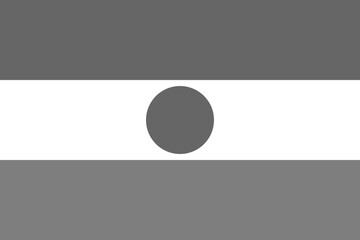 Niger flag - greyscale monochrome vector illustration. Flag in black and white