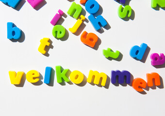 Fridge magnet letters spell 