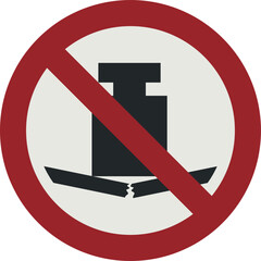 PROHIBITION SIGN PICTOGRAM, No heavy load ISO 7010 - P012 - SVG