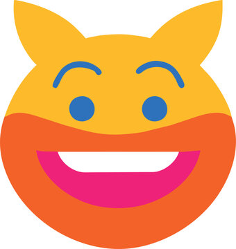 buck teeth emoji, icon colored shapes