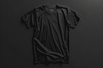 A plain black t-shirt mockup